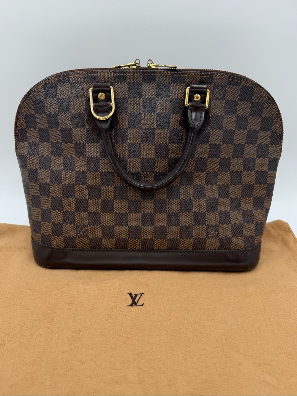 Louis Vuitton Damier Ebene Alma PM Satchel Very Good Condition